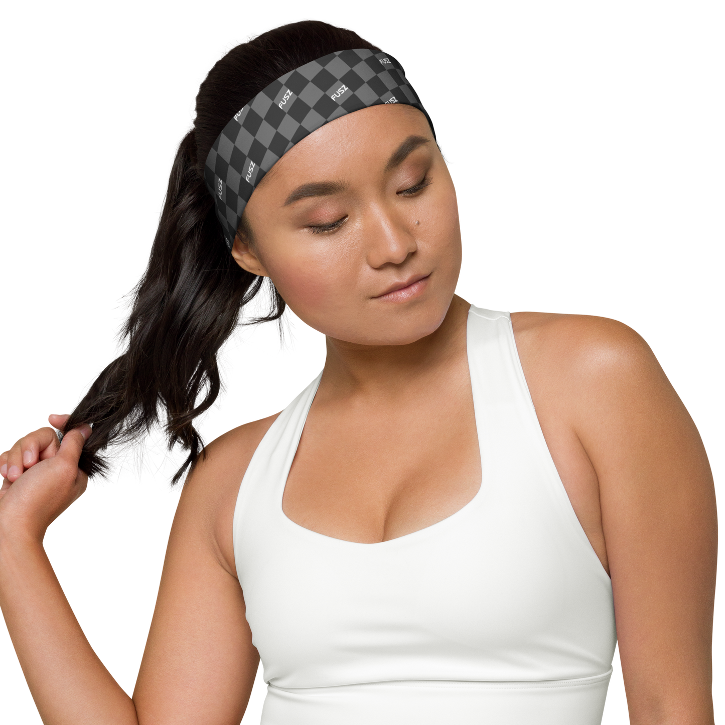 Headband - Checkered Fusz Gray