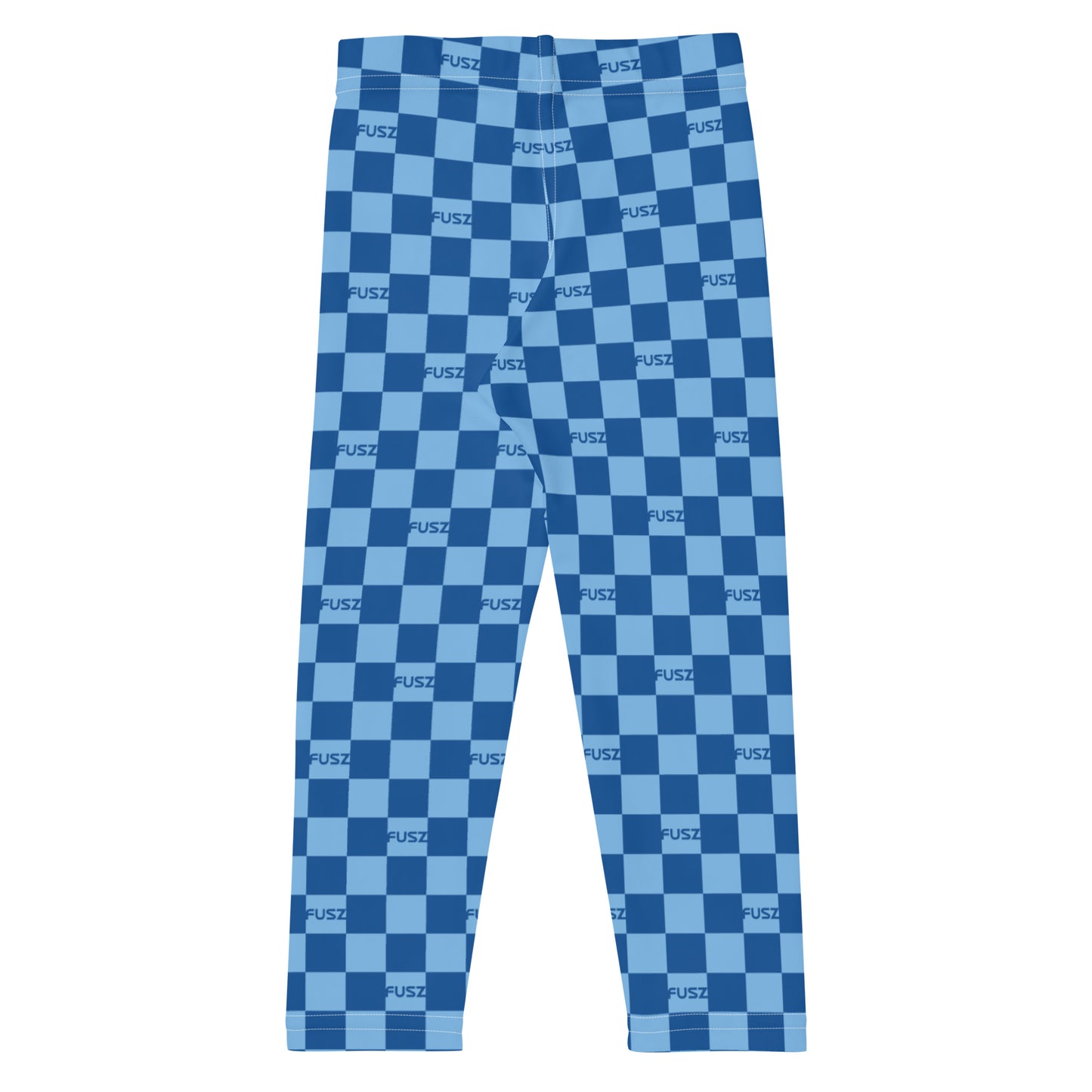 Kid's Leggings - Checkered Fusz Blue