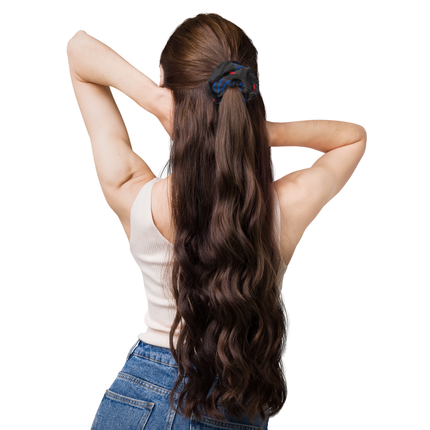 Scrunchie - Gray Fusz Pattern