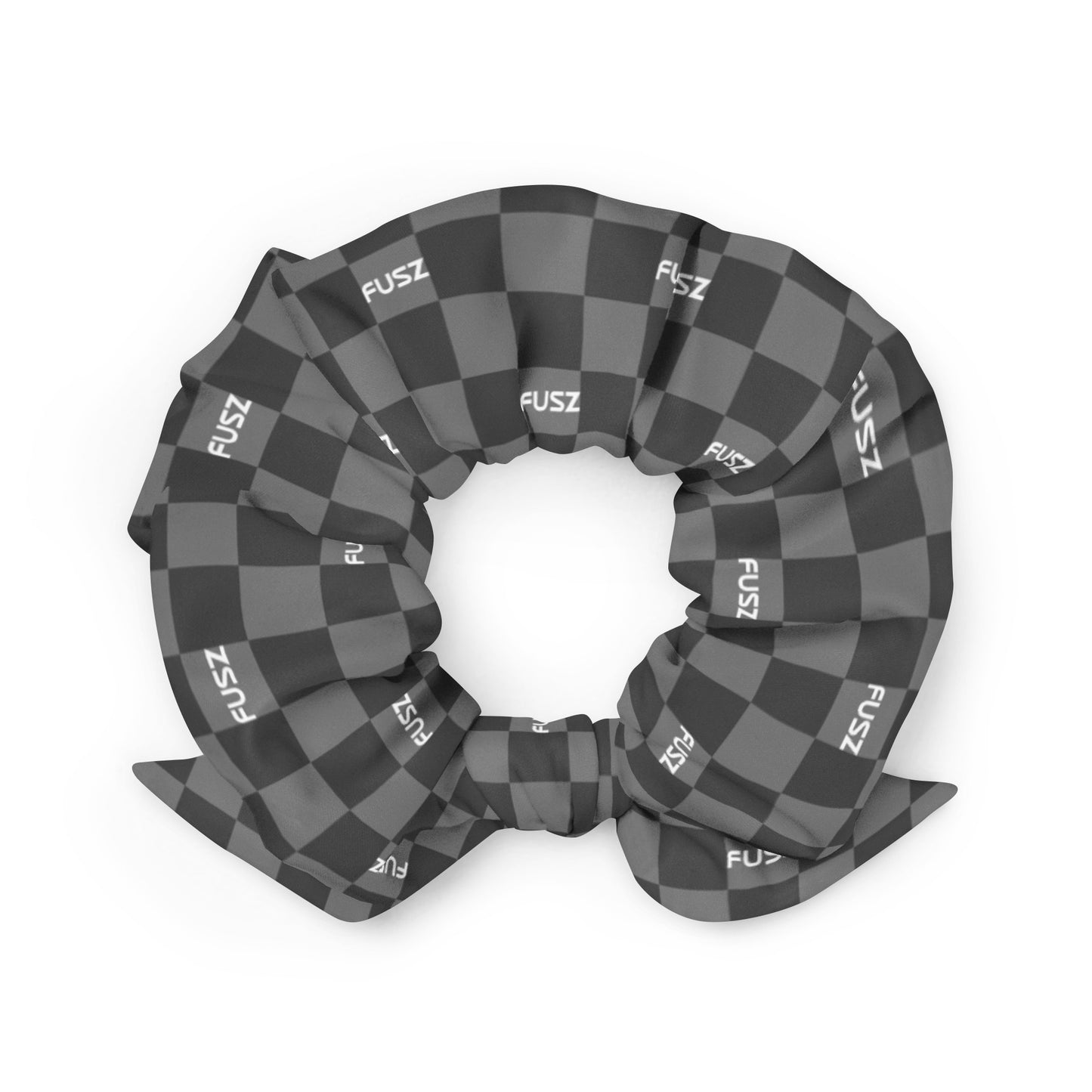 Scrunchie - Checkered Fusz Gray