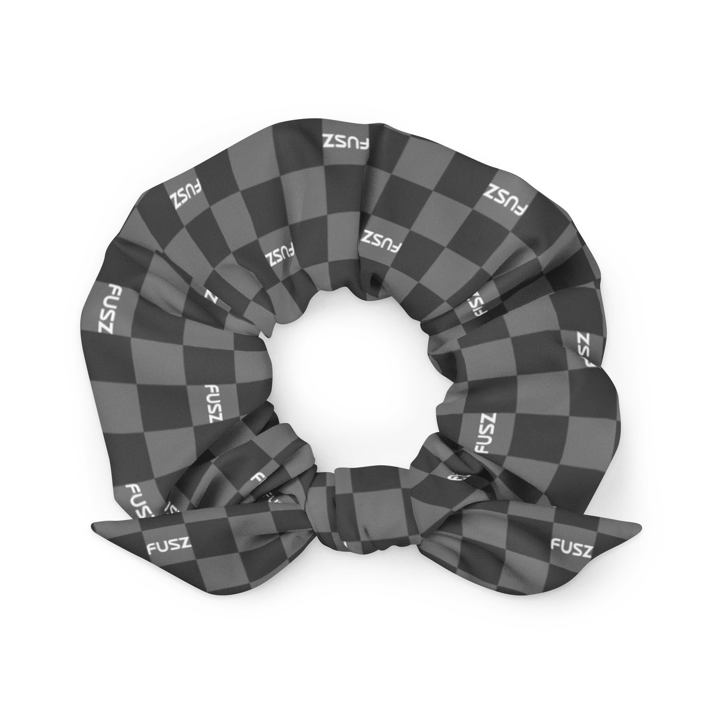 Scrunchie - Checkered Fusz Gray