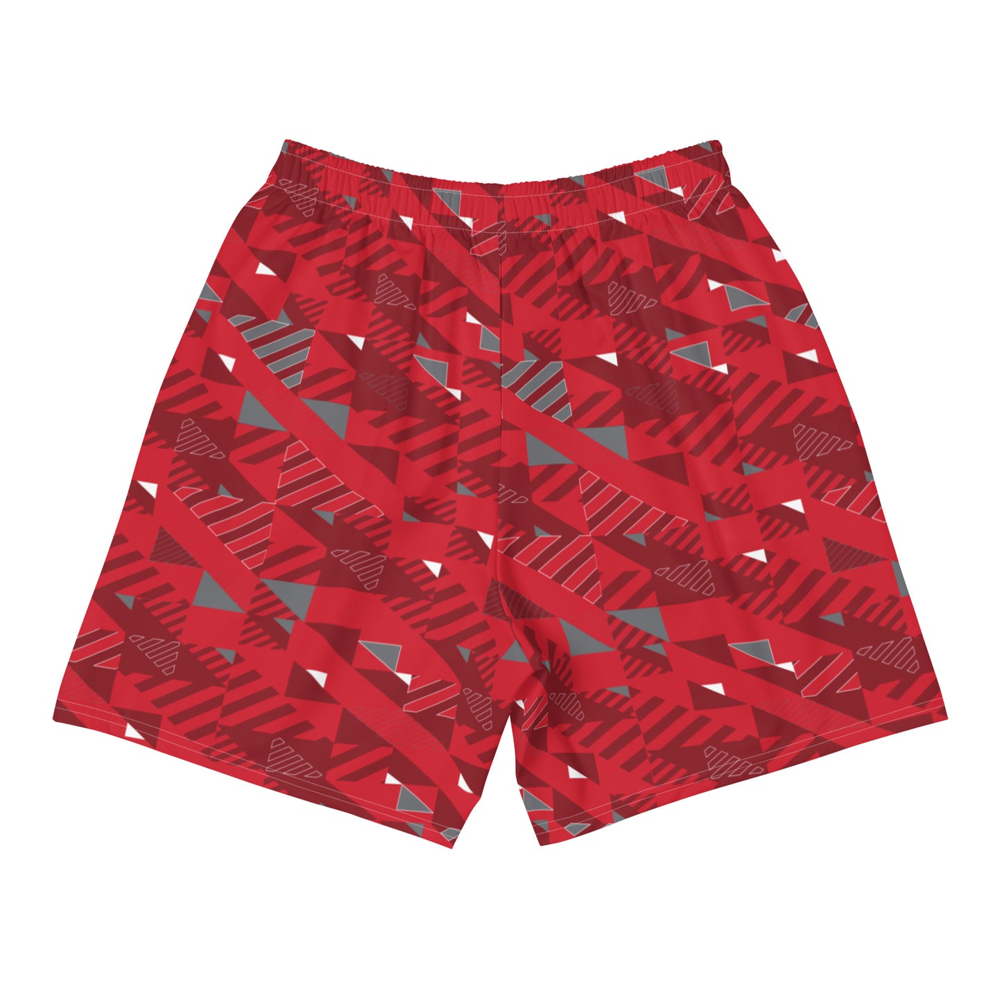 Men's Athletic Shorts - Red Fusz Pattern