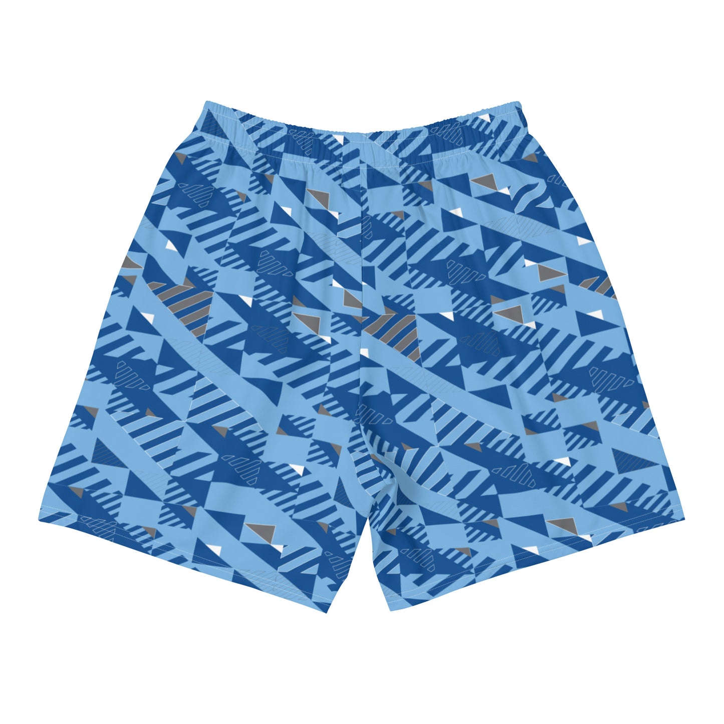 Men's Athletic Shorts - Blue Fusz Pattern