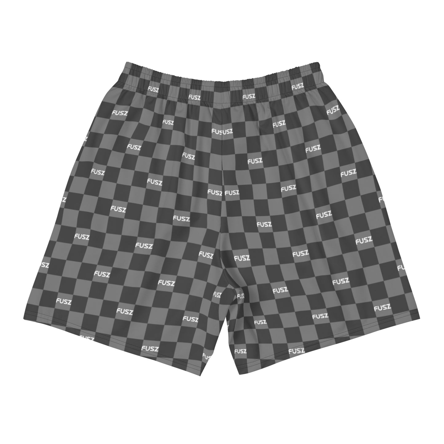 Men's Athletic Shorts - Checkered Fusz Gray