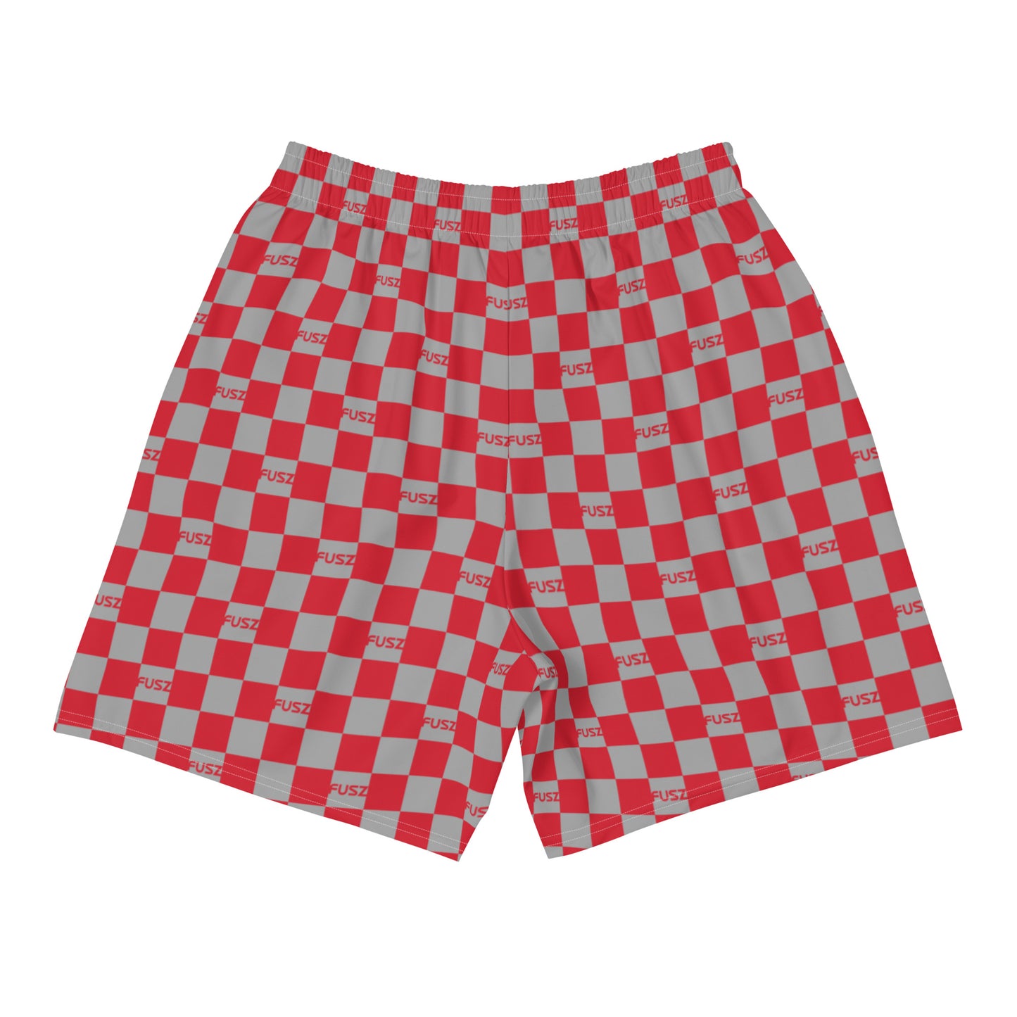 Men's Athletic Shorts - Checkered Fusz Red