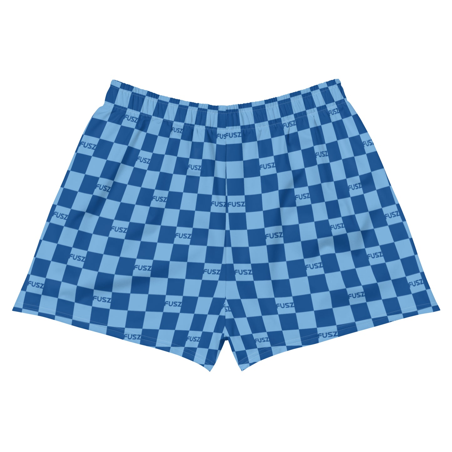 Women's Athletic Shorts - Checkered Fusz Blue