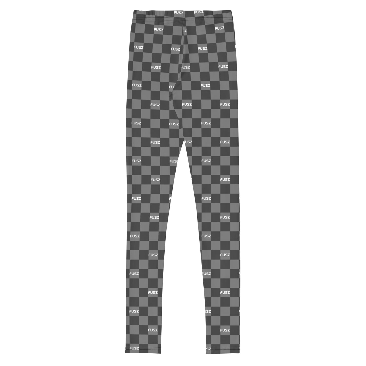 Youth Leggings - Checkered Fusz Gray
