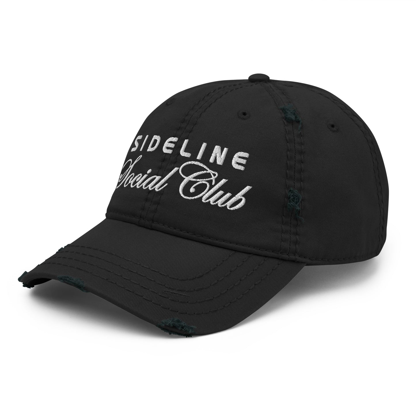Adult Distressed Dad Hat - Embroidered Sideline Social Club