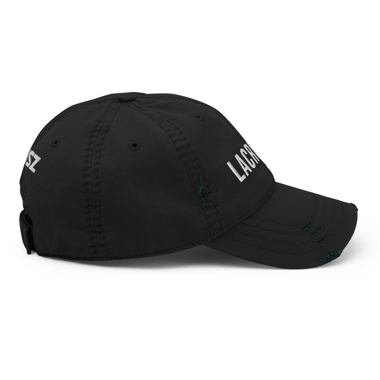 Adult Distressed Dad Hat - Embroidered Lacrosse