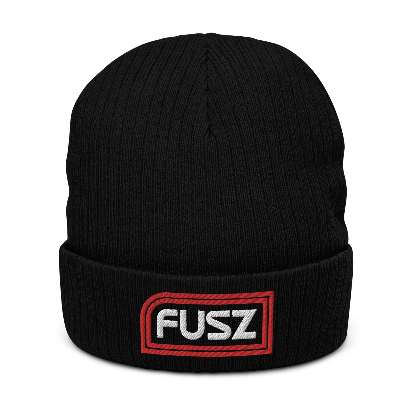 Adult Beanie Ribbed - Embroidered Fusz Sticker