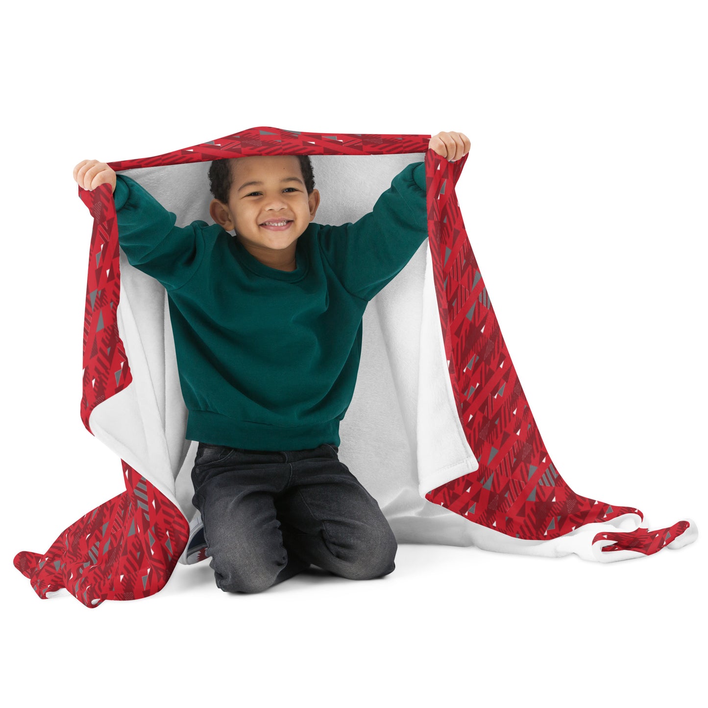 Light Weight Throw Blanket - Fusz Red Pattern
