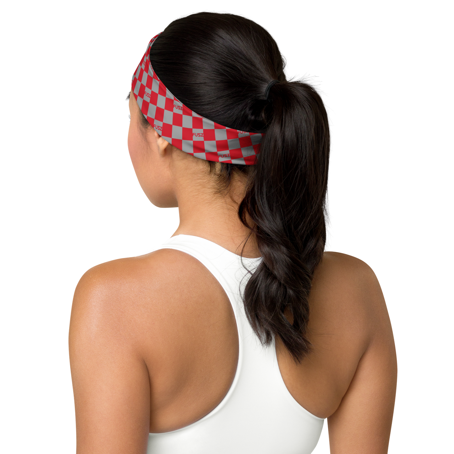 Headband - Checkered Fusz Red