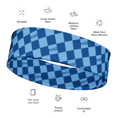 Headband - Checkered Fusz Blue