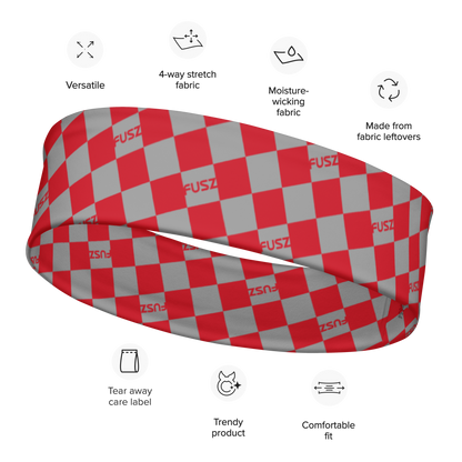 Headband - Checkered Fusz Red