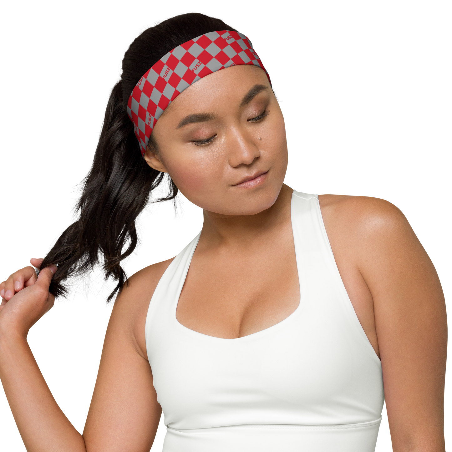 Headband - Checkered Fusz Red