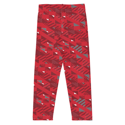 Kid's Leggings - Fusz Red Pattern