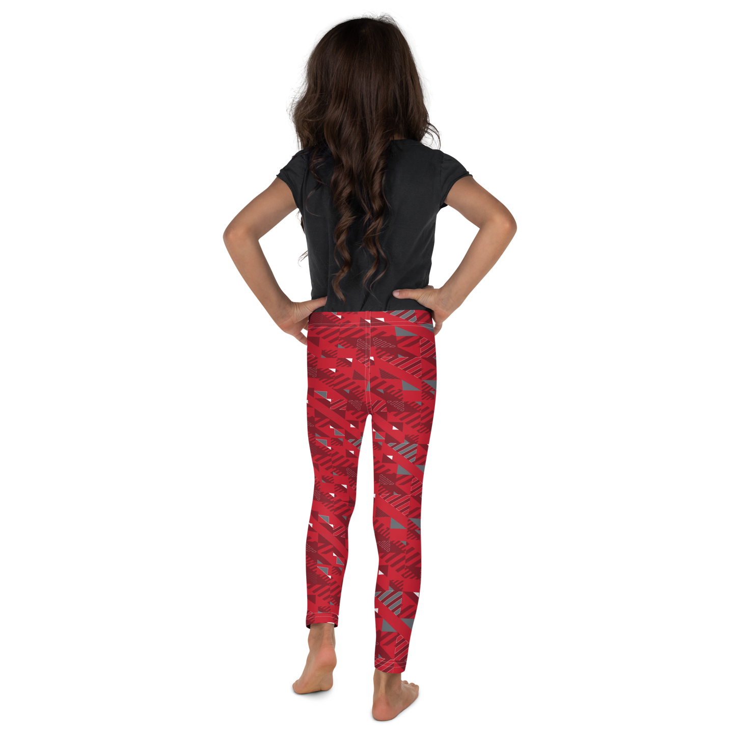 Kid's Leggings - Fusz Red Pattern