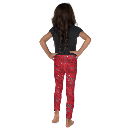 Kid's Leggings - Fusz Red Pattern