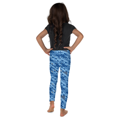 Kid's Leggings - Fusz Blue Pattern