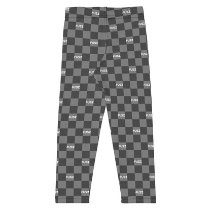 Kid's Leggings - Checkered Fusz Gray