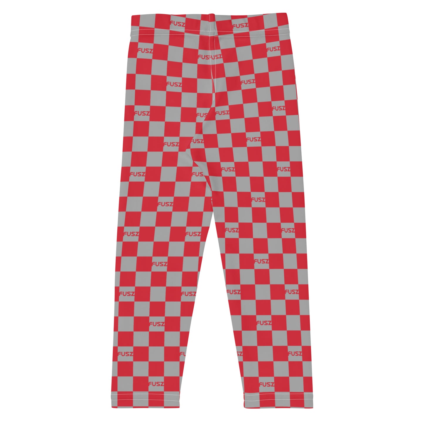 Kid's Leggings - Checkered Fusz Red