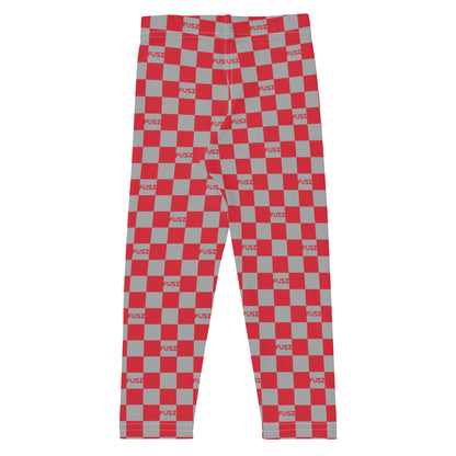 Kid's Leggings - Checkered Fusz Red