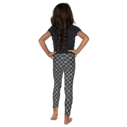 Kid's Leggings - Checkered Fusz Gray