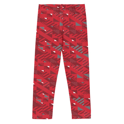 Kid's Leggings - Fusz Red Pattern