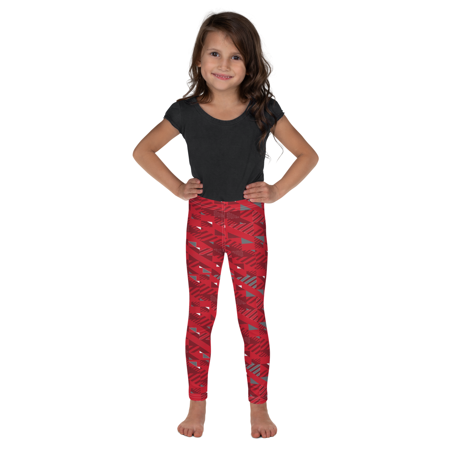 Kid's Leggings - Fusz Red Pattern