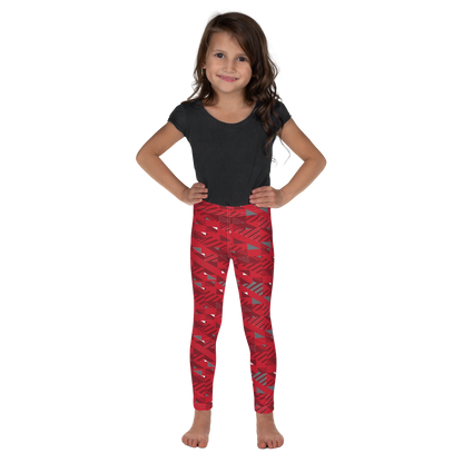 Kid's Leggings - Fusz Red Pattern