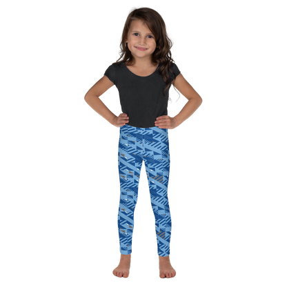 Kid's Leggings - Fusz Blue Pattern