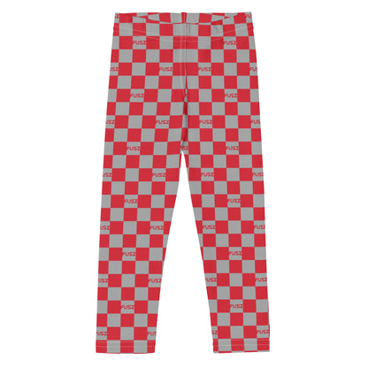 Kid's Leggings - Checkered Fusz Red