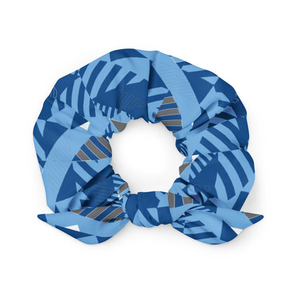 Scrunchie - Blue Fusz Pattern