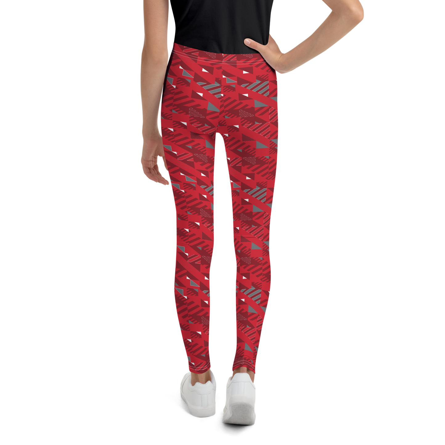 Youth Leggings - Fusz Red Pattern