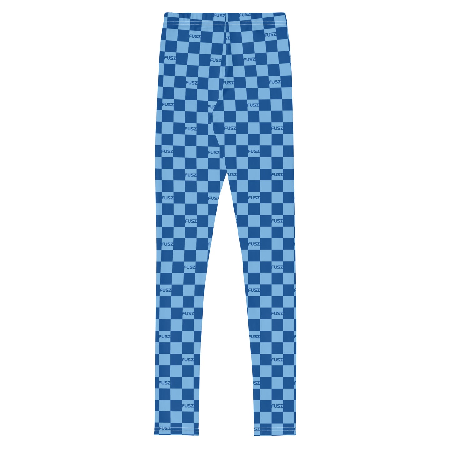 Youth Leggings - Checkered Fusz Blue