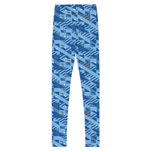 Youth Leggings - Fusz Blue Pattern