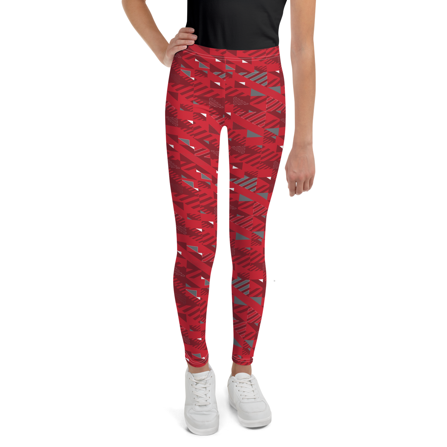 Youth Leggings - Fusz Red Pattern