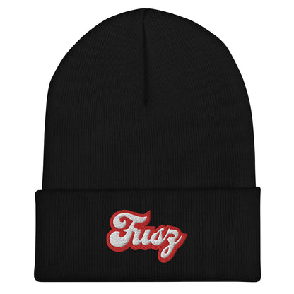 Adult Beanie Cuffed - Embroidered Vintage Fusz Script