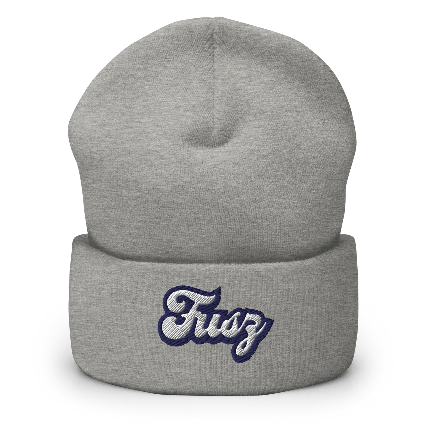 Adult Beanie Cuffed - Embroidered Vintage Fusz Script