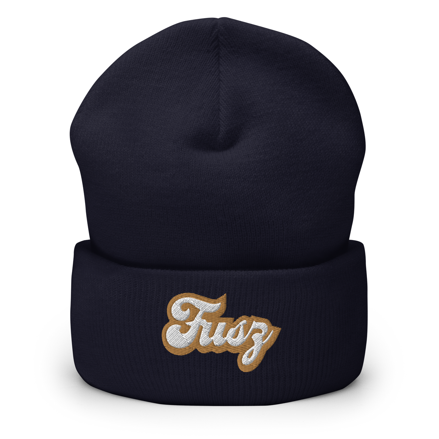 Adult Beanie Cuffed - Embroidered Vintage Fusz Script