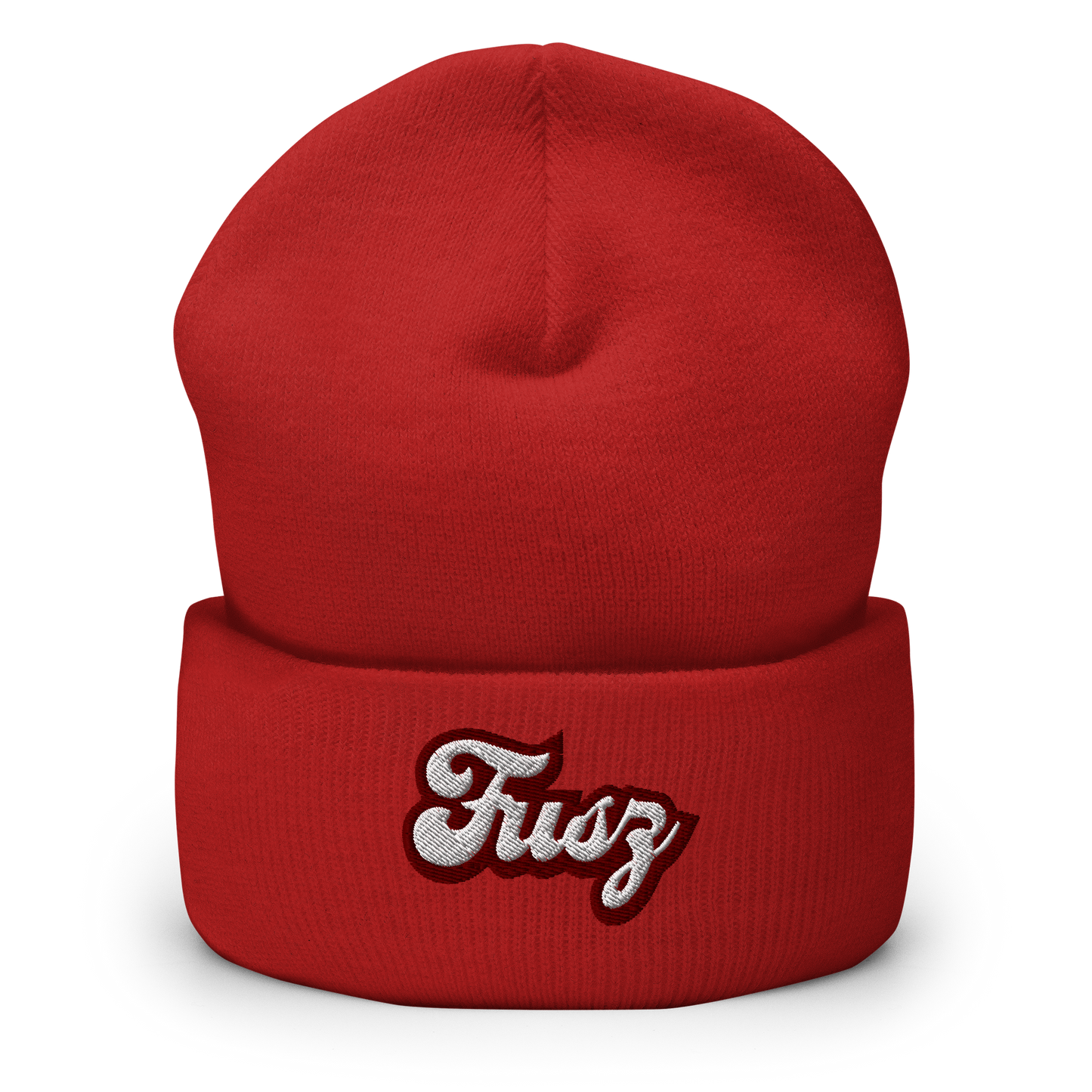 Adult Beanie Cuffed - Embroidered Vintage Fusz Script