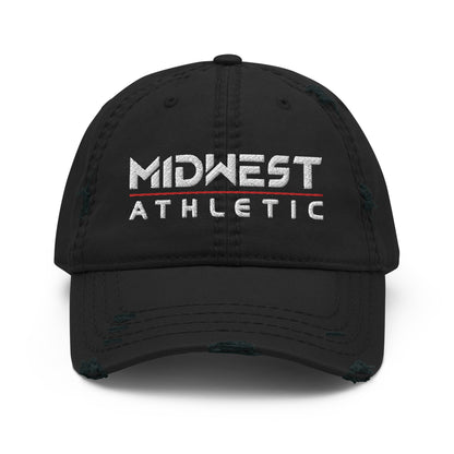 Adult Distressed Dad Hat - Embroidered Midwest Athletic Stack