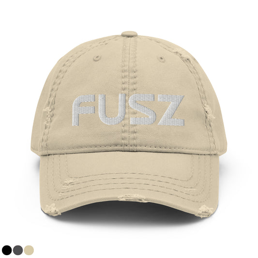 Adult Distressed Dad Hat - Embroidered Fusz