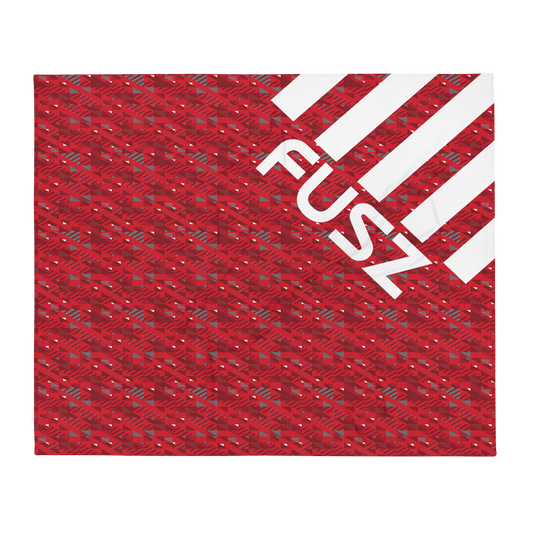 Light Weight Throw Blanket - Fusz Red Pattern