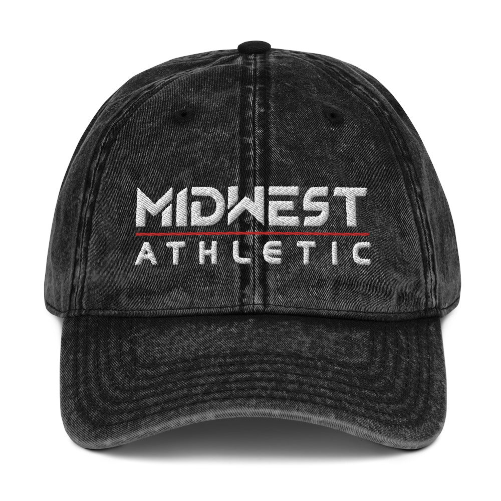 Adult Vintage Twill Hat - Embroidered Midwest Athletic Stack