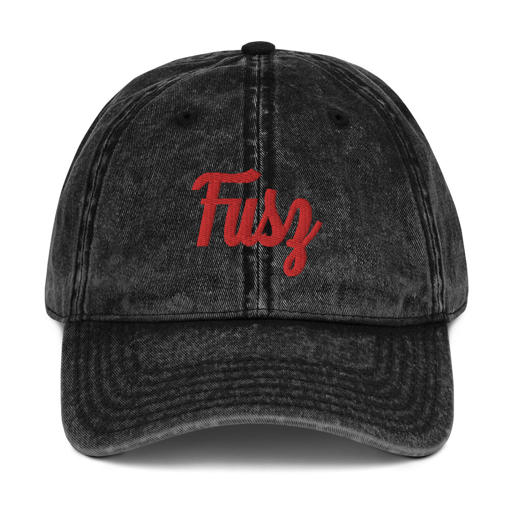 Adult Vintage Twill Hat - Embroidered Fusz Script