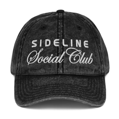 Adult Vintage Twill Hat - Embroidered Sideline Social Club