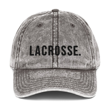 Adult Vintage Twill Hat - Embroidered Lacrosse