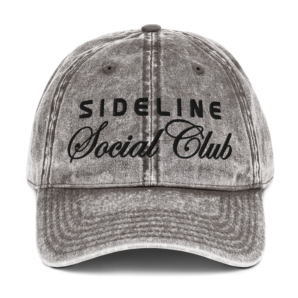 Adult Vintage Twill Hat - Embroidered Sideline Social Club