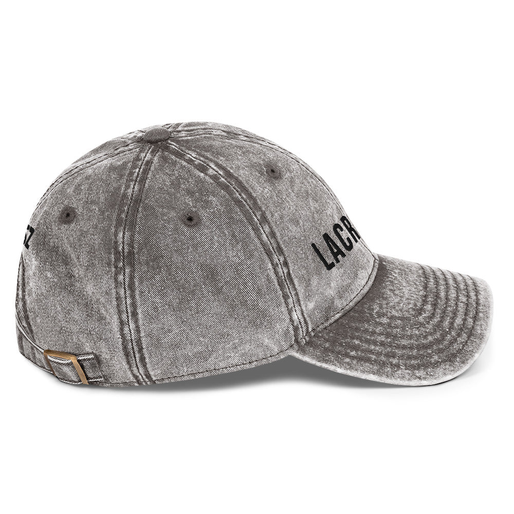 Adult Vintage Twill Hat - Embroidered Lacrosse